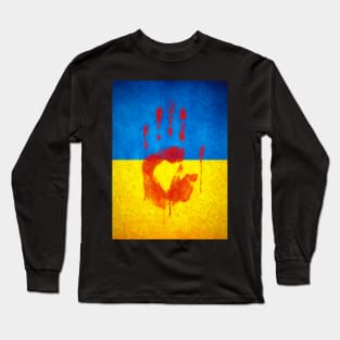 Ukraine - Bloody Hand Long Sleeve T-Shirt